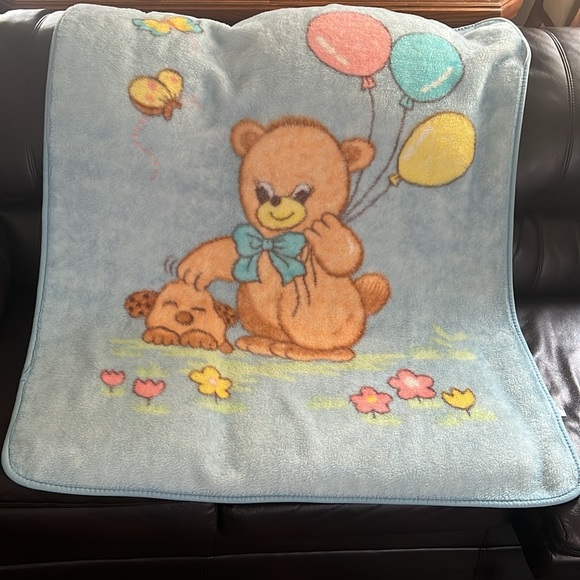 Vintage Rare Honey Bear Plush Blanket - Picture 8 of 16